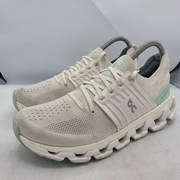 On Cloudswift 3 Womens Size 8 White Green Shoes Running Walking Sneaker Comfort main image 9
